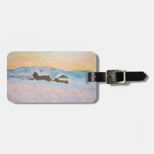 Claude Monet - Norway Landscape, Blue Houses Luggage Tag