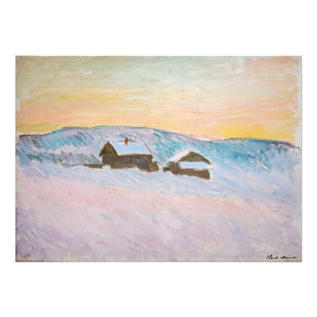 Claude Monet - Norway Landscape, Blue Houses Photo Print (Front)