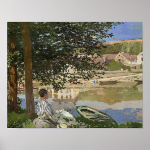 Claude Monet - On the Bank of the Seine, Bennecour Poster