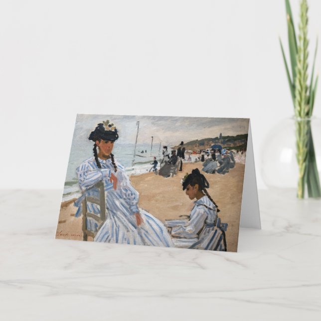 Claude Monet - On the Beach at Trouville Card (Front)
