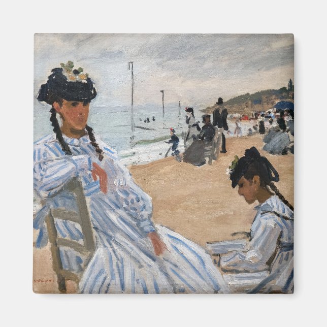 Claude Monet - On the Beach at Trouville Magnet (Front)