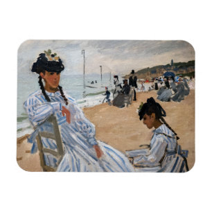 Claude Monet - On the Beach at Trouville Magnet