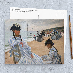 Claude Monet - On the Beach at Trouville Postcard