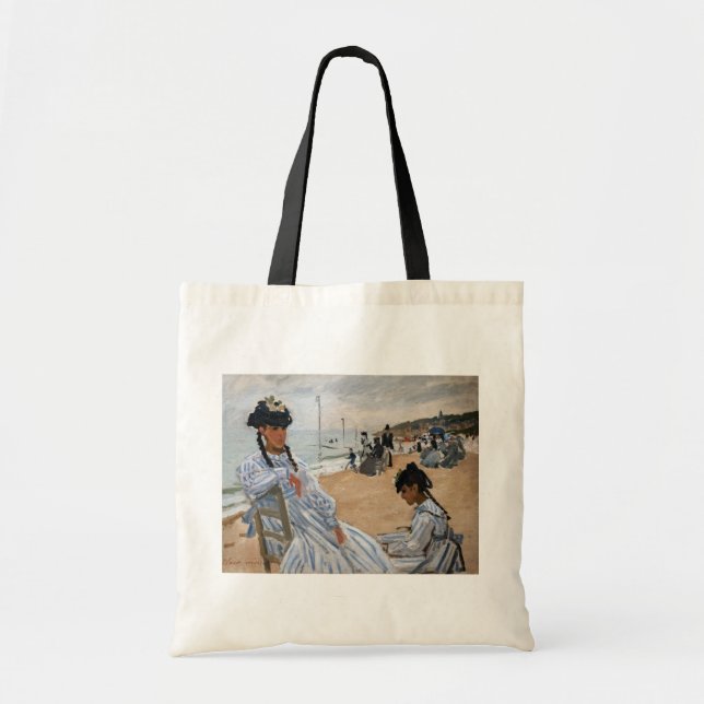 Claude Monet - On the Beach at Trouville Tote Bag (Front)