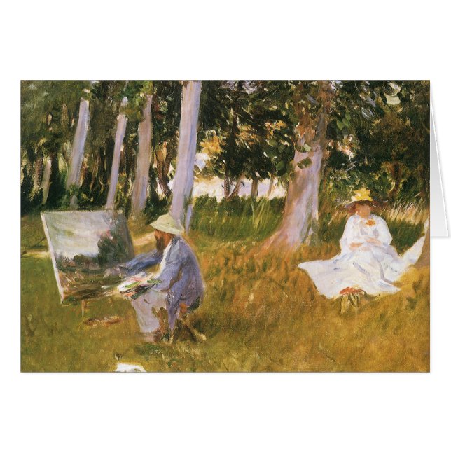 Claude Monet Painting, Edge of a Wood by Sargent (Front Horizontal)