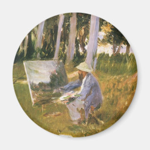 Claude Monet Painting, Edge of a Wood by Sargent Magnet