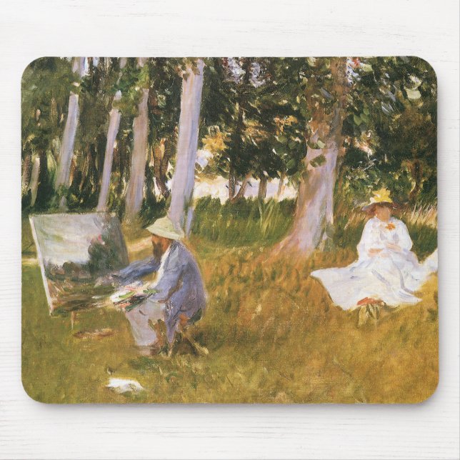 Claude Monet Painting, Edge of a Wood by Sargent Mouse Mat (Front)