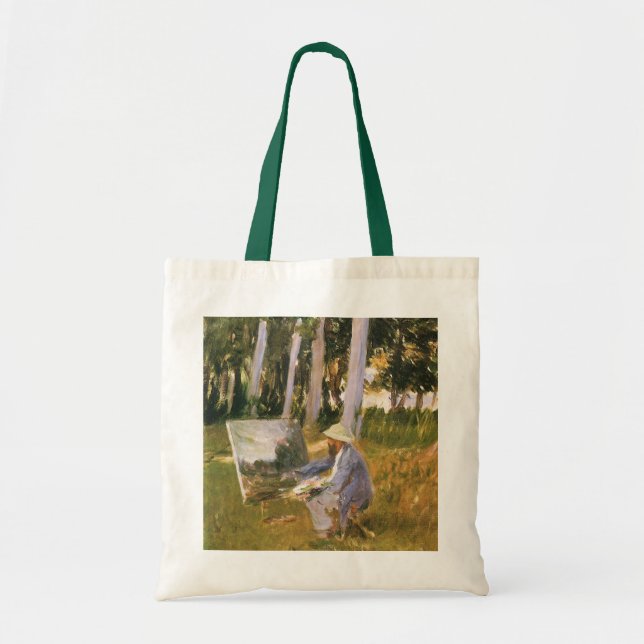 Claude Monet Painting, Edge of a Wood by Sargent Tote Bag (Front)