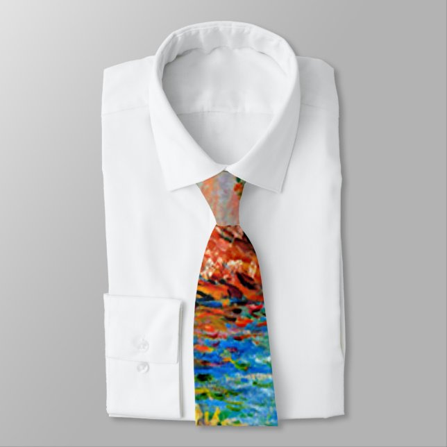 Claude Monet painting, Near Monte Carlo  Tie (Tied)