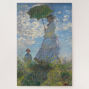 Claude Monet Painting of Lady with Parasol Jigsaw Puzzle