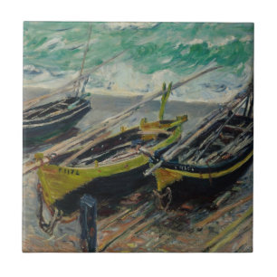 Claude Monet Painting Oil Canvas Artistic Nature Tile