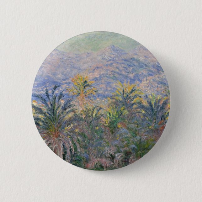 Claude Monet | Palm Trees at Bordighera 6 Cm Round Badge (Front)