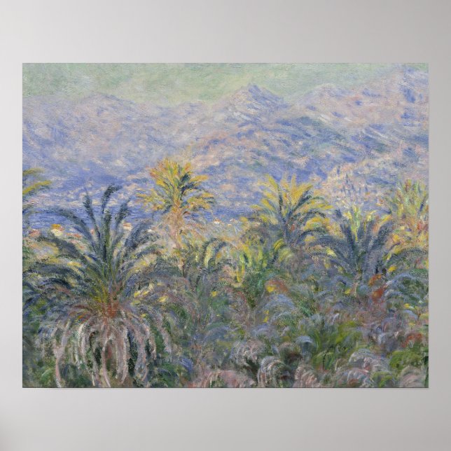 Claude Monet - Palm Trees at Bordighera Poster (Front)