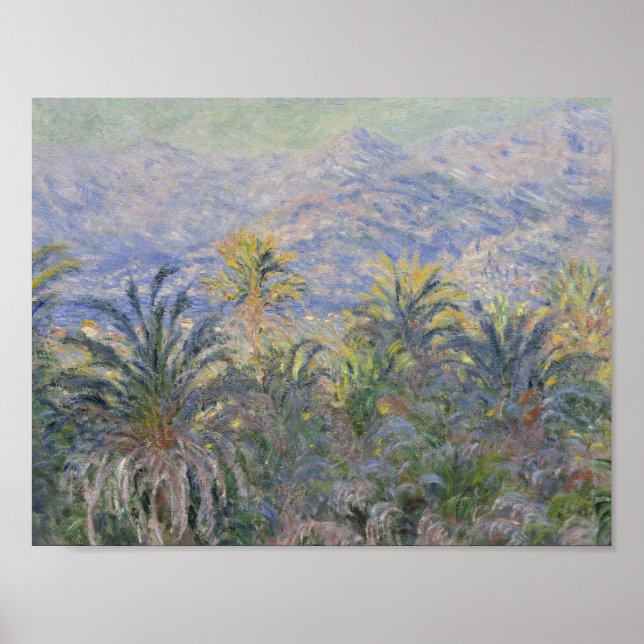 Claude Monet - Palm Trees at Bordighera Poster (Front)