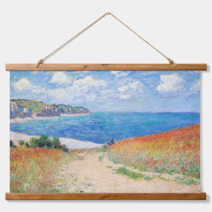 Claude Monet - Path in Wheat Fields at Pourville Hanging Tapestry