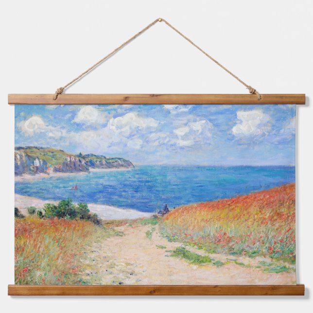 Claude Monet - Path in Wheat Fields at Pourville Hanging Tapestry (Front)