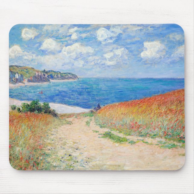 Claude Monet - Path in Wheat Fields at Pourville Mouse Mat (Front)