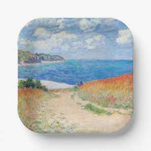 Claude Monet - Path in Wheat Fields at Pourville Paper Plate