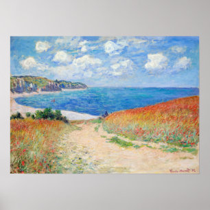 Claude Monet - Path in Wheat Fields at Pourville Poster