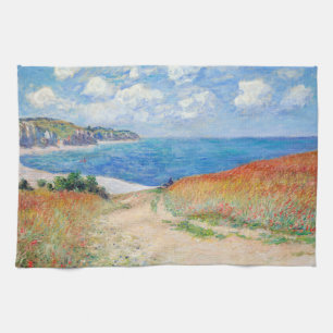 Claude Monet - Path in Wheat Fields at Pourville Tea Towel