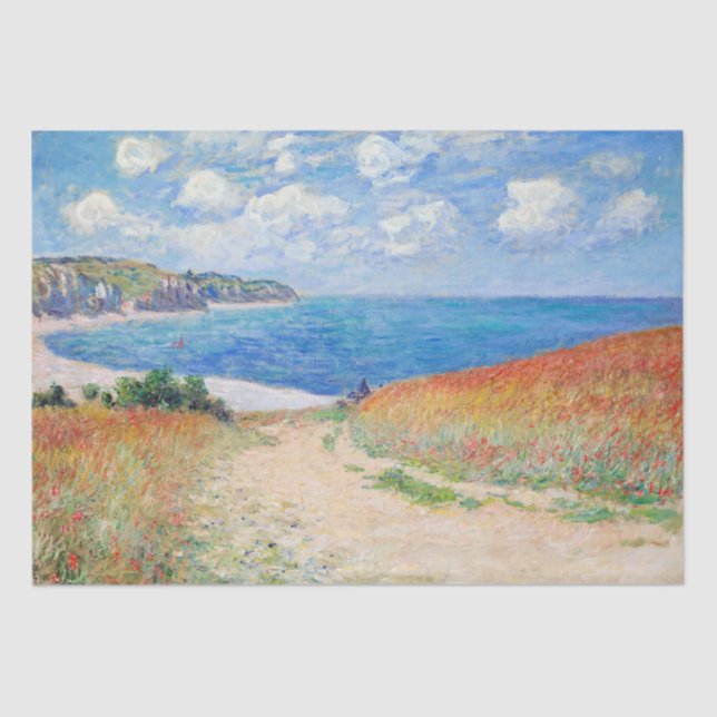 Claude Monet - Path in Wheat Fields at Pourville Tissue Paper (Front)