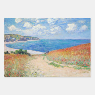 Claude Monet - Path in Wheat Fields at Pourville Wrapping Paper Sheet