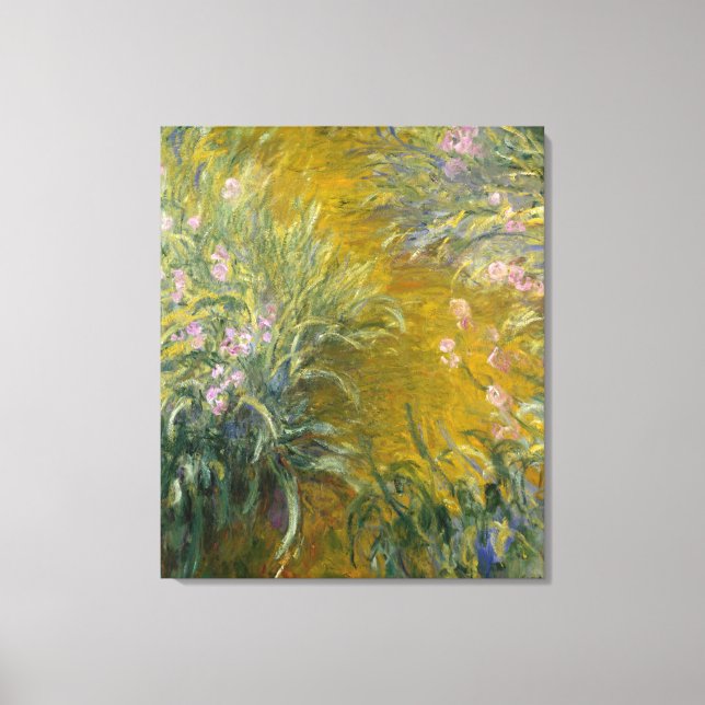 Claude Monet | Path through the Irises Canvas Print (Front)