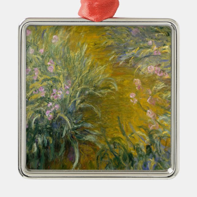 Claude Monet | Path through the Irises Metal Tree Decoration (Front)