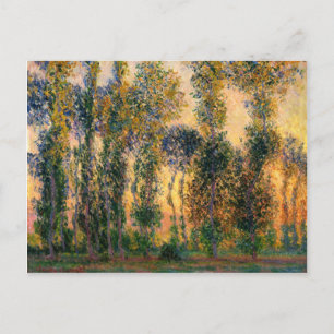 Claude Monet: Poplars at Giverny in Sunrise Postcard