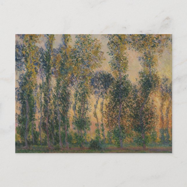 Claude Monet - Poplars at Giverny, Sunrise Postcard (Front)
