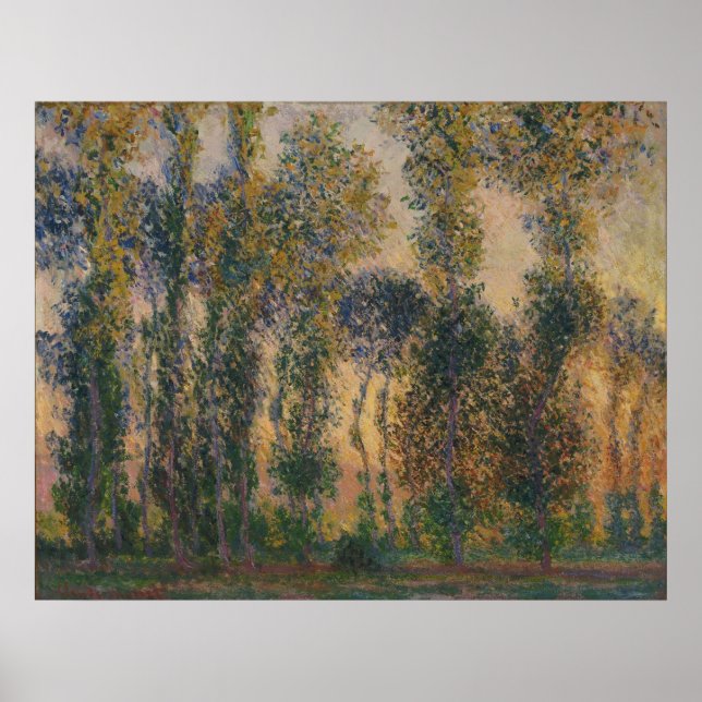 Claude Monet - Poplars at Giverny, Sunrise Poster (Front)