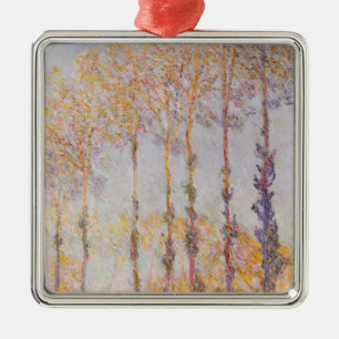 Claude Monet Poplars on the Banks of the Epte Metal Tree Decoration
