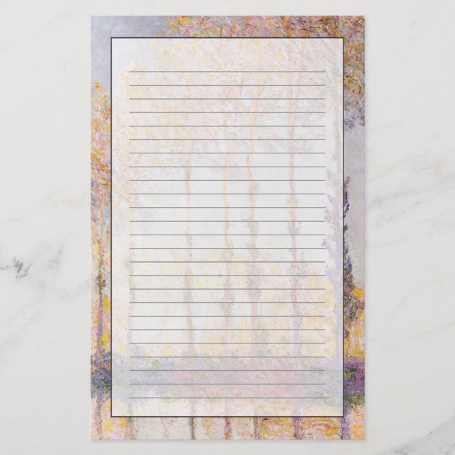 Claude Monet | Poplars on the Banks of the Epte Stationery (Front)