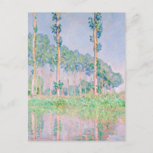 Claude Monet Poplars Pink Effect 1891 Famous Paint Postcard