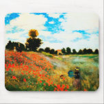 Claude Monet-Poppies at Argenteuil Mouse Mat<br><div class="desc">Poppies at Argenteuil is a beautiful Impressionism landscape masterpiece made by Claude Monet (1840 - 1926) in 1873.Its degrees of green, blue and orange makes it a beautiful mouse pad for fans of Claude Monet.</div>