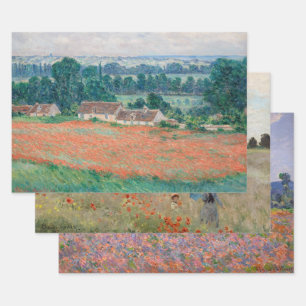 Claude Monet - Poppies Masterpieces Selection Wrapping Paper Sheet