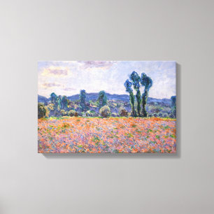 Claude Monet - Poppy Field 1890 (Giverny) Canvas Print
