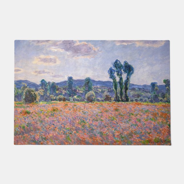 Claude Monet - Poppy Field 1890 (Giverny) Doormat (Front)