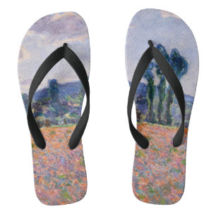 Claude Monet - Poppy Field 1890 (Giverny) Flip Flops
