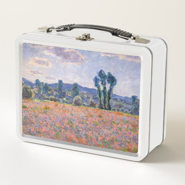 Claude Monet - Poppy Field 1890 (Giverny) Metal Lunch Box (Front)