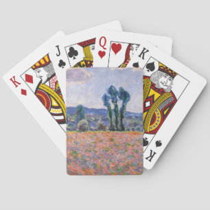 Claude Monet - Poppy Field 1890 (Giverny) Playing Cards