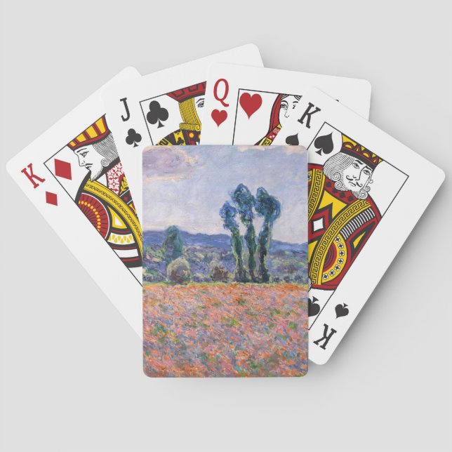 Claude Monet - Poppy Field 1890 (Giverny) Playing Cards (Back)