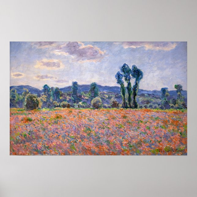 Claude Monet - Poppy Field 1890 (Giverny) Poster (Front)