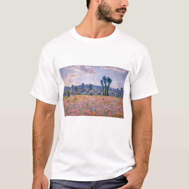 Claude Monet - Poppy Field 1890 (Giverny) T-Shirt (Front)