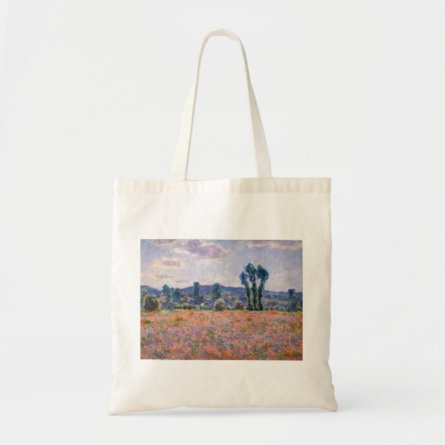 Claude Monet - Poppy Field 1890 (Giverny) Tote Bag (Front)