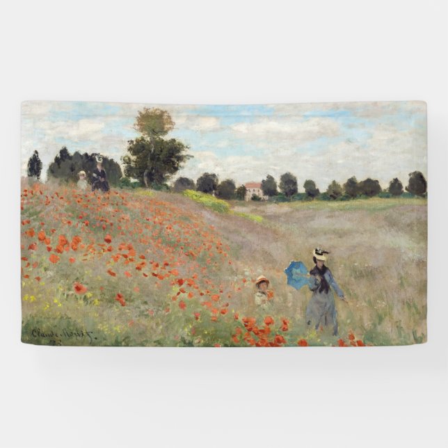 Claude Monet - Poppy Field Banner (Horizontal)