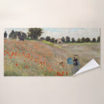 Claude Monet - Poppy Field Bath Towel Set<br><div class="desc">Poppy Field / Wild Poppies,  near Argenteuil / Les Coquelicots - Claude Monet in 1873</div>