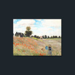 Claude Monet - Poppy Field Canvas Print<br><div class="desc">Poppy Field / Wild Poppies,  near Argenteuil / Les Coquelicots - Claude Monet in 1873</div>