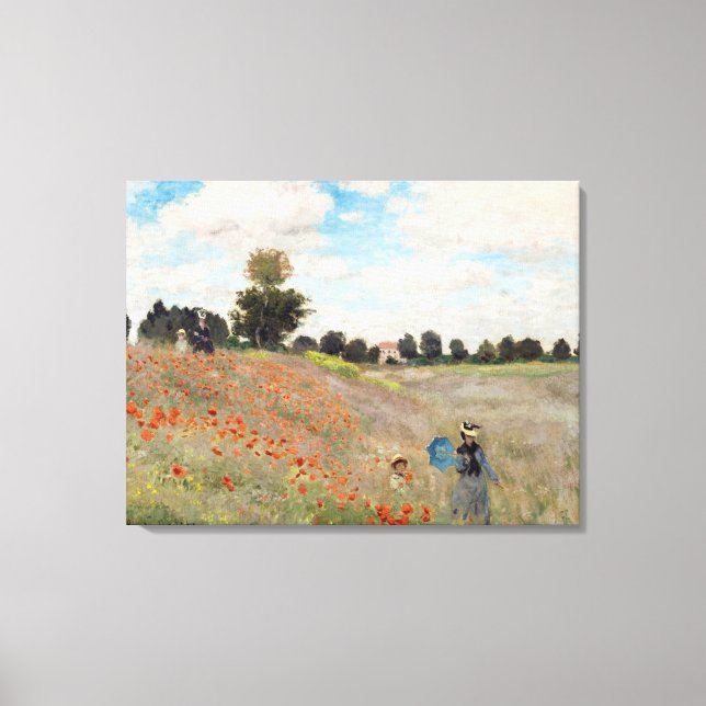 Claude Monet - Poppy Field Canvas Print (Front)