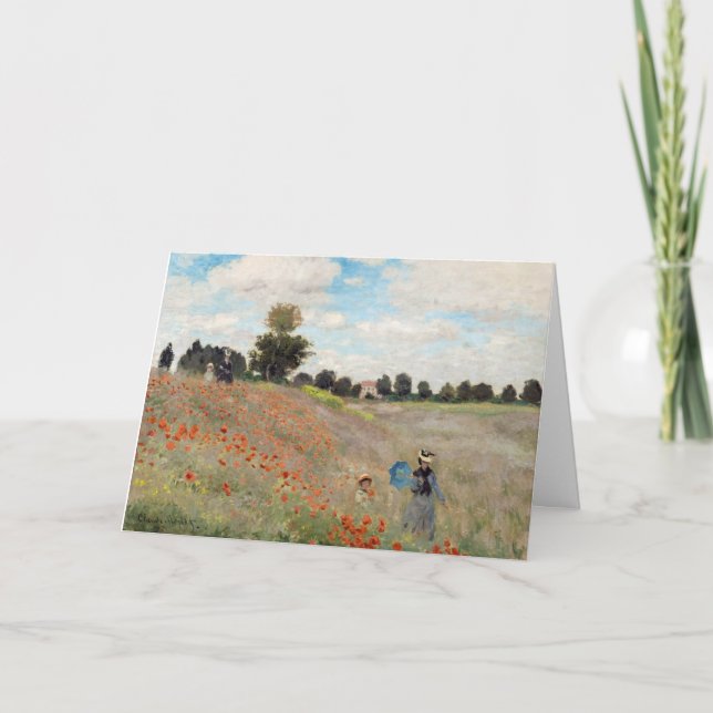 Claude Monet - Poppy Field Card (Front)